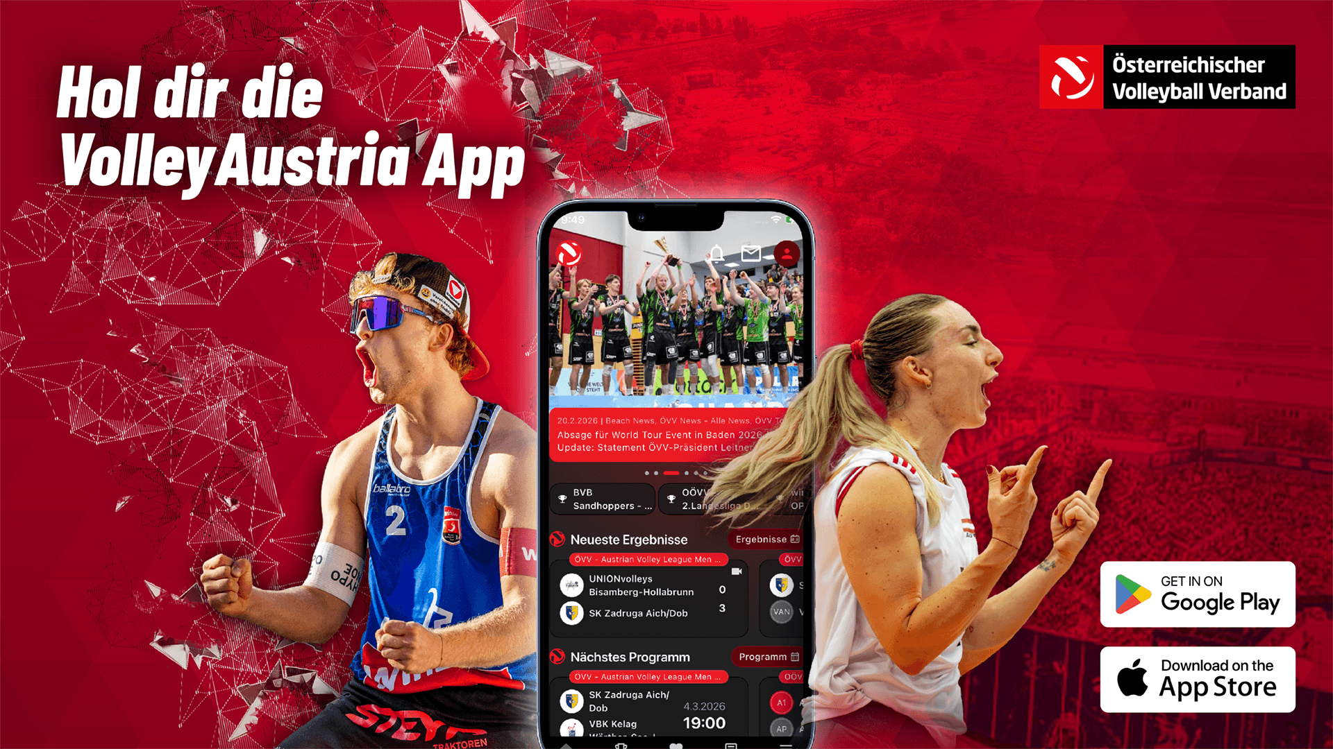 Release Day: Hol dir die neue VolleyAustria App! Start des Volleynet-Relaunches 2026