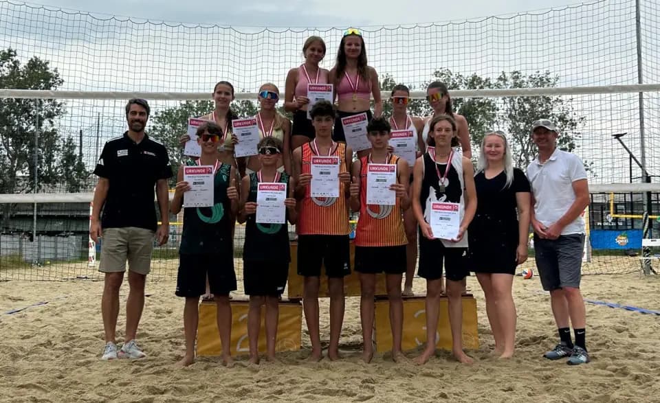Spannende Entscheidungen bei den U15 Beachvolleyball-ÖMS auf der Donauinsel