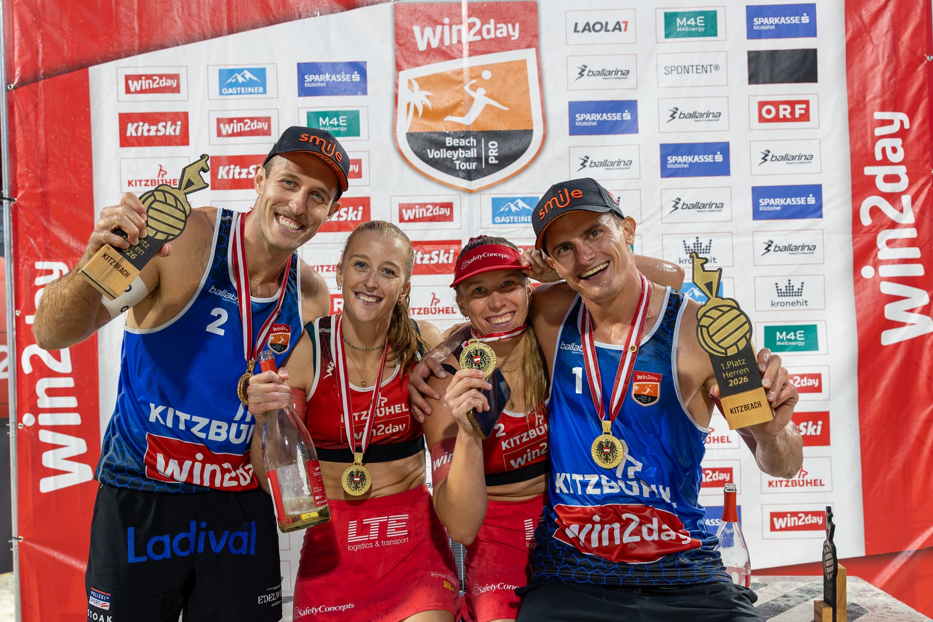 win2day BV Tour PRO in Kitzbühel: Staatsmeistertitel an Klingers und Pristauz/Waller